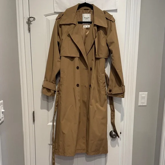 Abercrombie & Fitch Tan Trench Coat - Picture 3 of 9